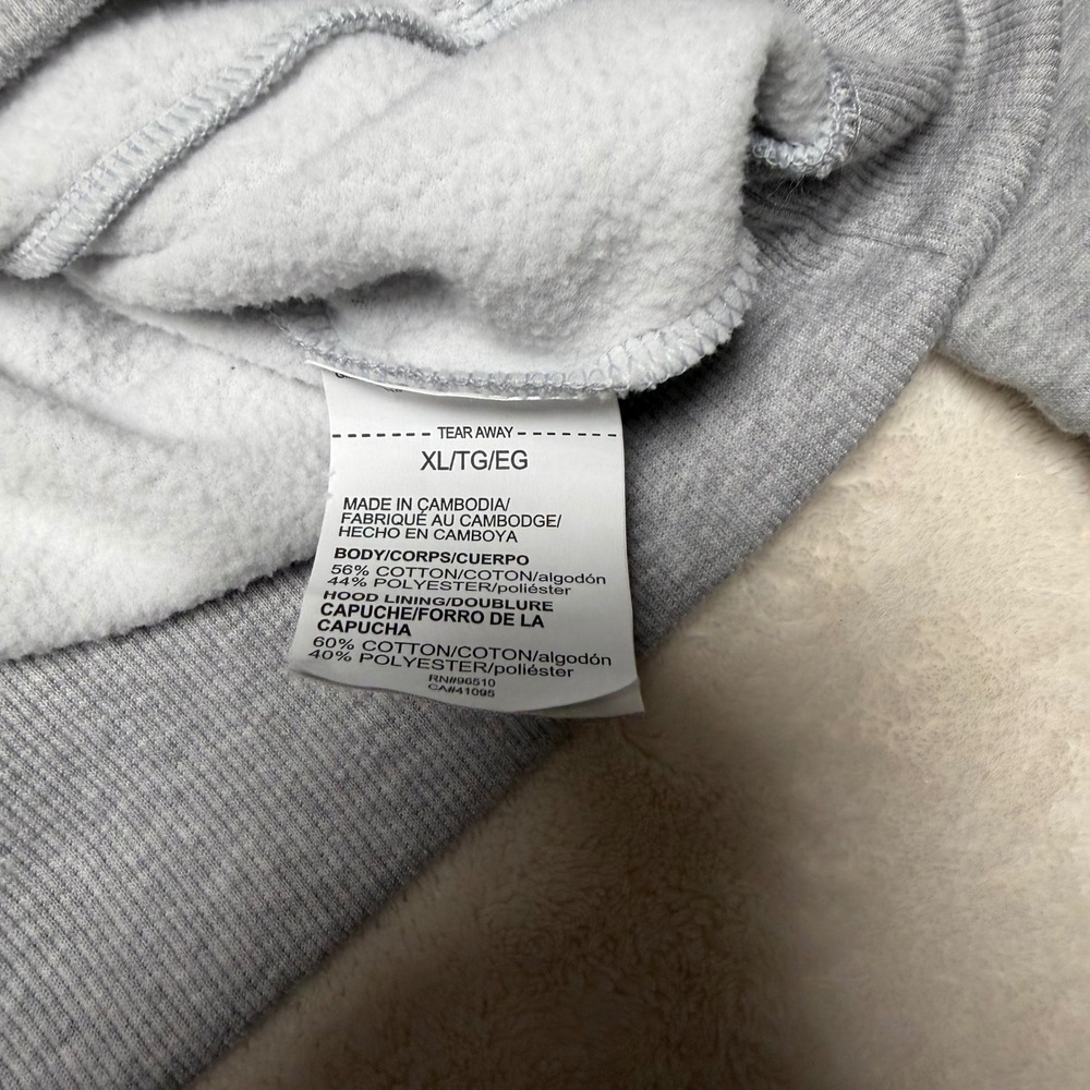 Under Armour Mens Project Rock Hoodie Size XL Gray Loose Fit Blood Sweat Respect - Picture 15 of 16